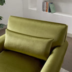 Fauteuil d'appoint en velours avec support lombaire ergonomique