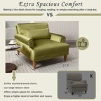 Fauteuil d'appoint en velours avec support lombaire ergonomique