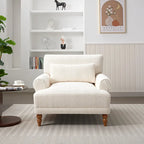 Fauteuil d'appoint en velours avec support lombaire ergonomique