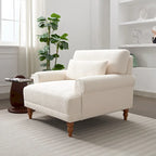Fauteuil d'appoint en velours avec support lombaire ergonomique