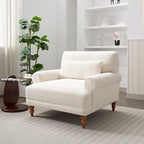 Fauteuil d'appoint en velours avec support lombaire ergonomique