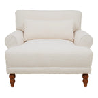 Fauteuil d'appoint en velours avec support lombaire ergonomique