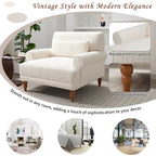 Fauteuil d'appoint en velours avec support lombaire ergonomique