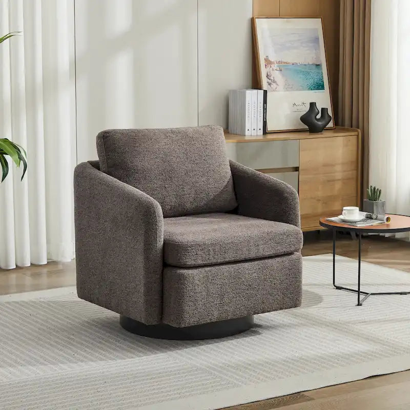 Fauteuil pivotant Chenille au design moderne et épuré