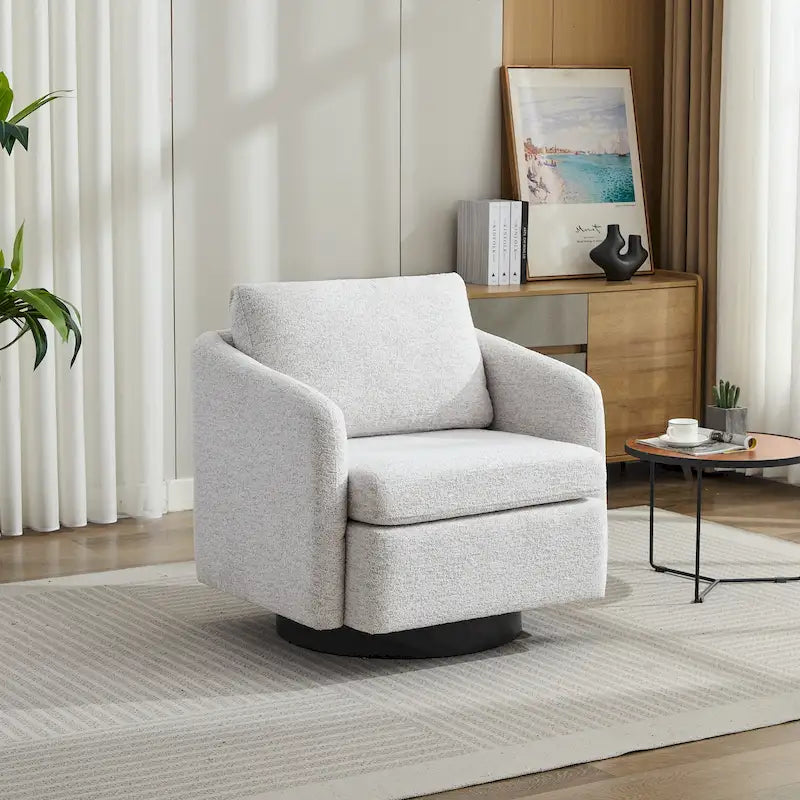 Fauteuil pivotant Chenille au design moderne et épuré
