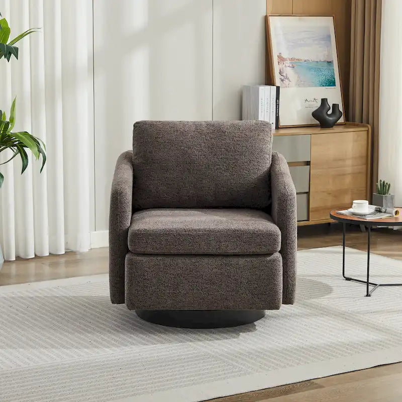 Fauteuil pivotant Chenille au design moderne et épuré