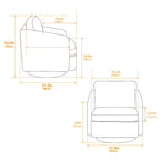 Fauteuil pivotant Chenille au design moderne et épuré