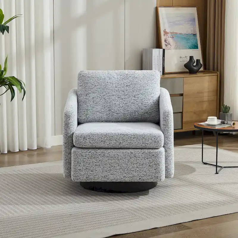 Fauteuil pivotant Chenille au design moderne et épuré