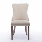 Chaise de salle à manger en velours avec dossier ailé, chaise de cuisine moderne