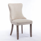 Chaise de salle à manger en velours avec dossier ailé, chaise de cuisine moderne