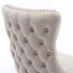 Chaise de salle à manger en velours avec dossier ailé, chaise de cuisine moderne
