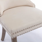 Chaise de salle à manger en velours avec dossier ailé, chaise de cuisine moderne