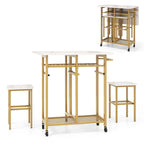 Table à manger roulante Table de cuisine extensible