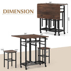 Table à manger roulante Table de cuisine extensible