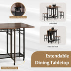 Table à manger roulante Table de cuisine extensible