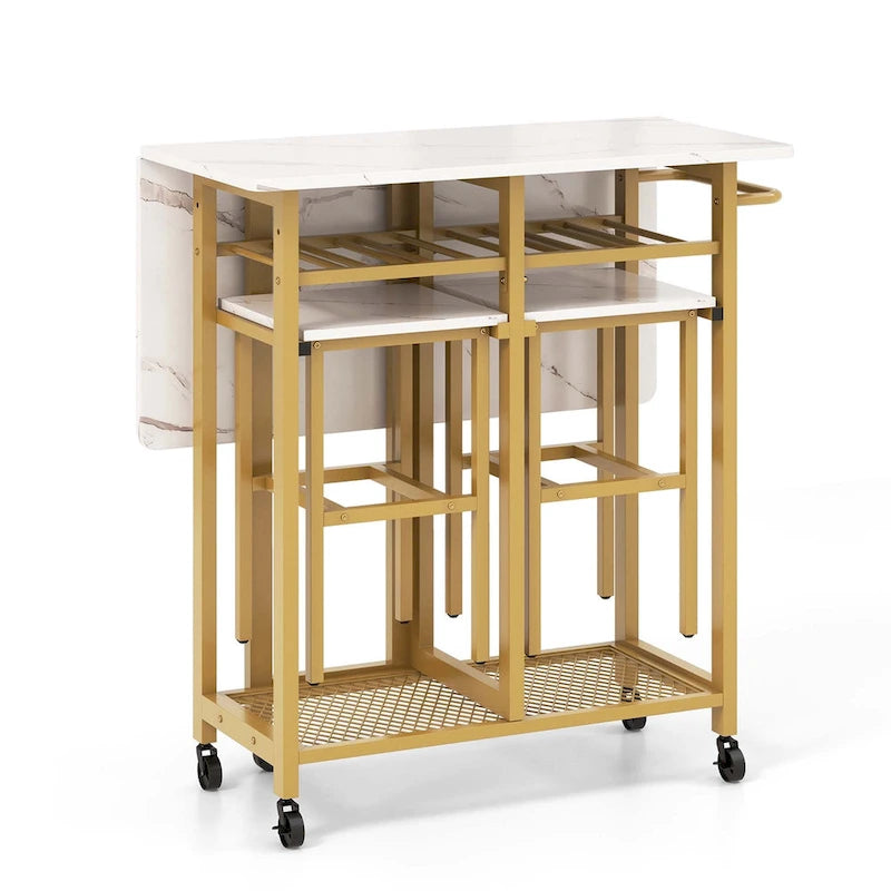 Table à manger roulante Table de cuisine extensible