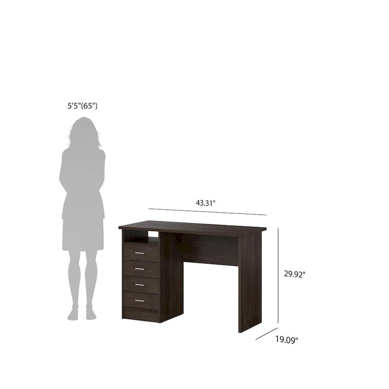 Bureau d'ordinateur à quatre tiroirs