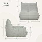 Fauteuil paresseux géant, canapé-poufs haute densité