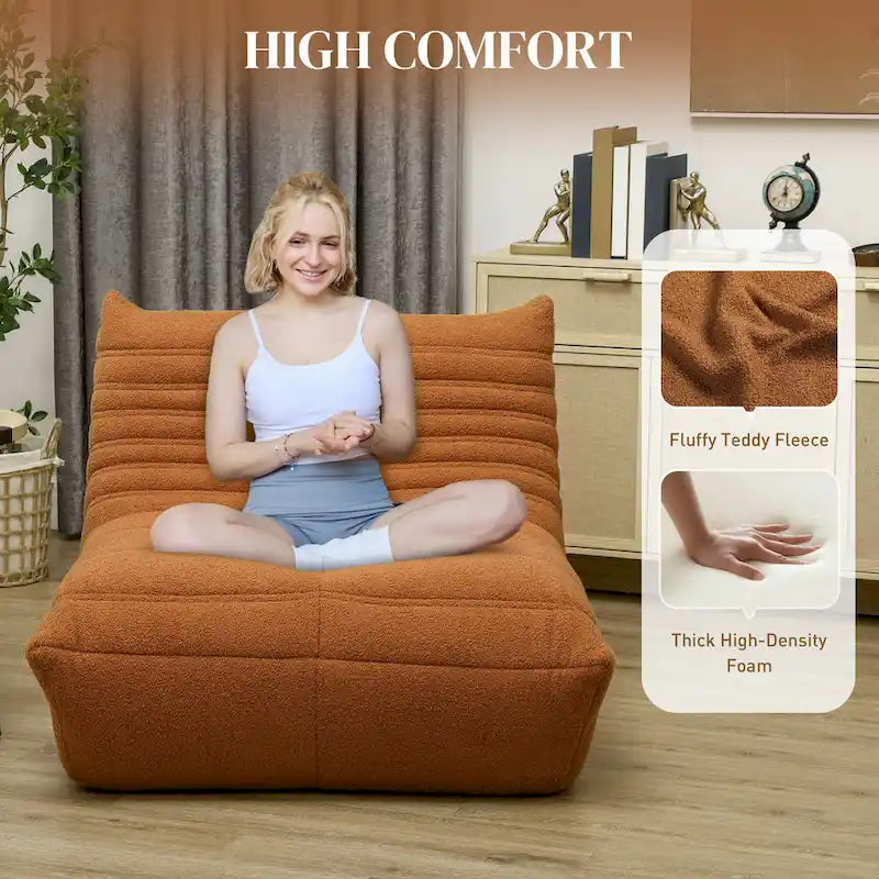 Fauteuil paresseux géant, canapé-poufs haute densité