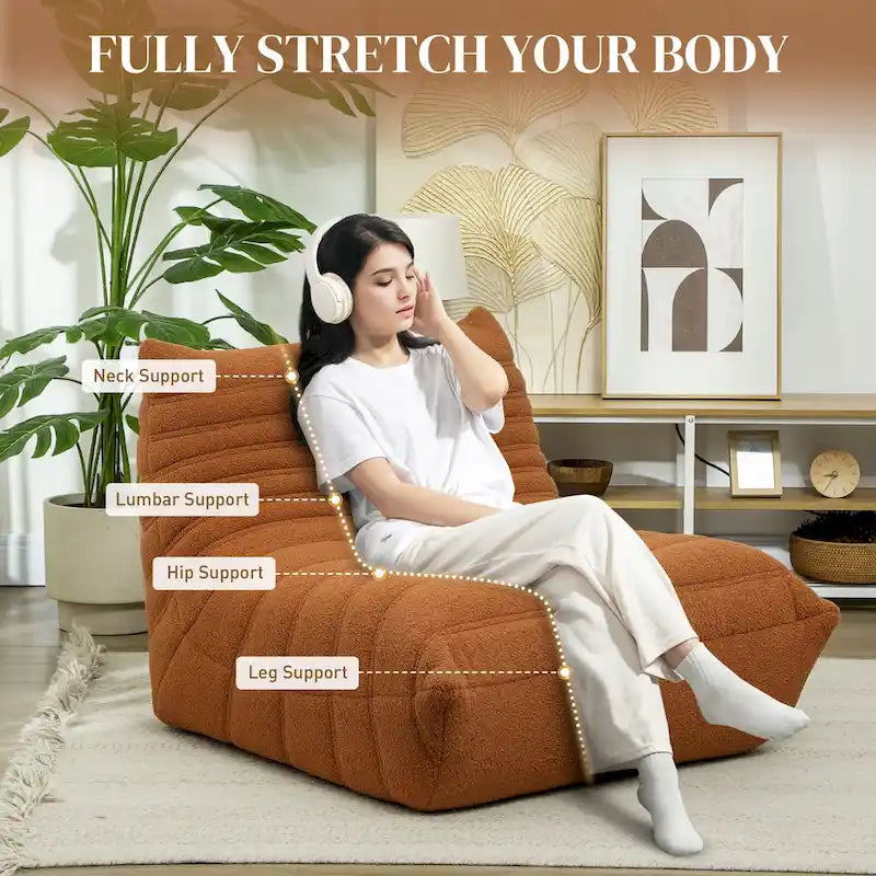 Fauteuil paresseux géant, canapé-poufs haute densité