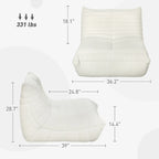 Fauteuil paresseux géant, canapé-poufs haute densité