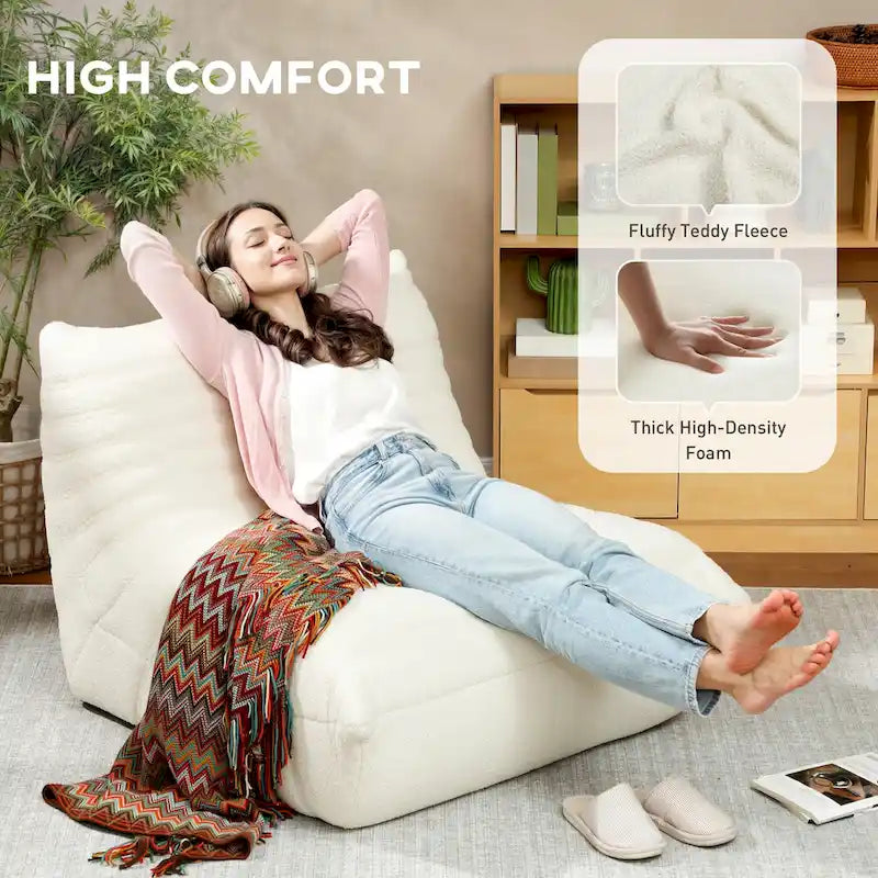 Fauteuil paresseux géant, canapé-poufs haute densité