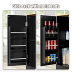 Grand îlot de cuisine avec meuble de rangement pour poubelle (tabouret non inclus)