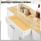 Grand îlot de cuisine avec meuble de rangement pour poubelle (tabouret non inclus)