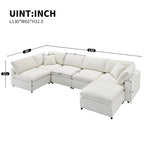 Canapé-lit modulaire d'angle en chenille