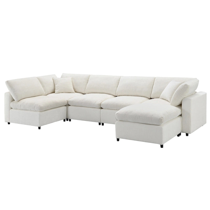 Canapé-lit modulaire d'angle en chenille