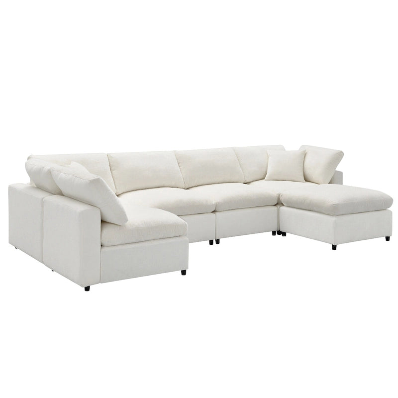 Canapé-lit modulaire d'angle en chenille