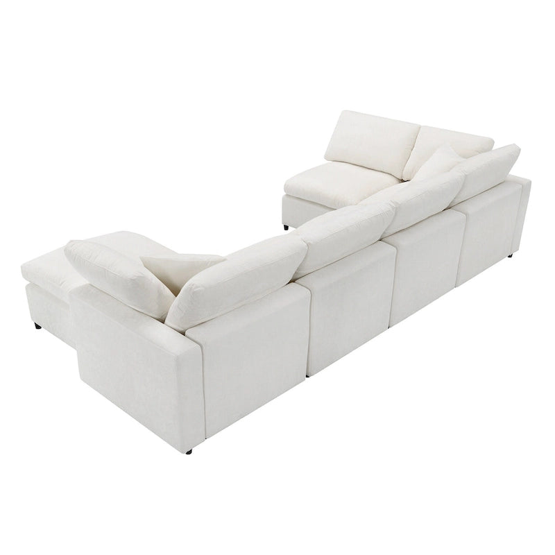Canapé-lit modulaire d'angle en chenille