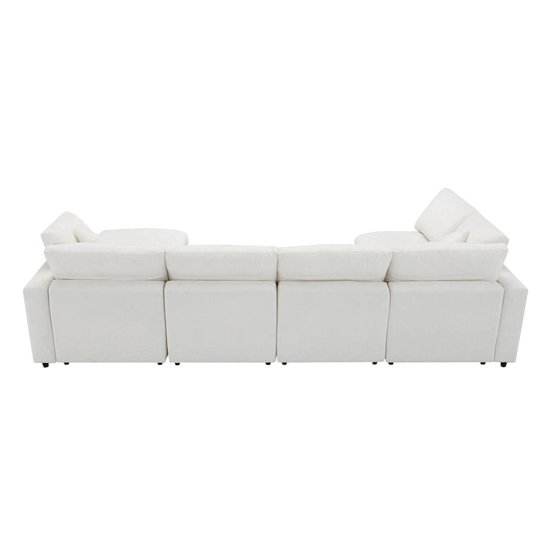 Canapé-lit modulaire d'angle en chenille