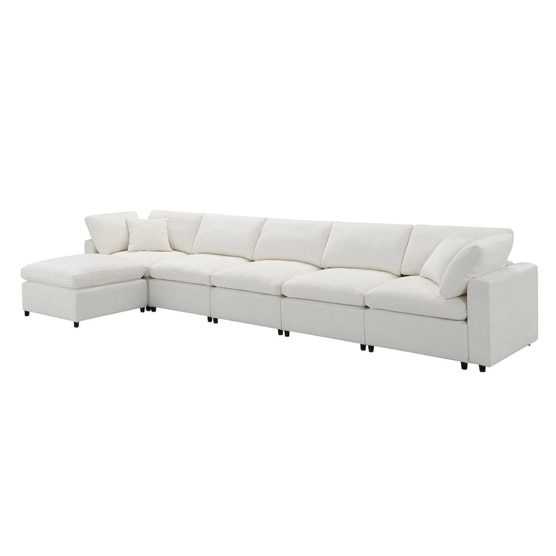 Canapé-lit modulaire d'angle en chenille