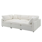 Canapé-lit modulaire d'angle en chenille