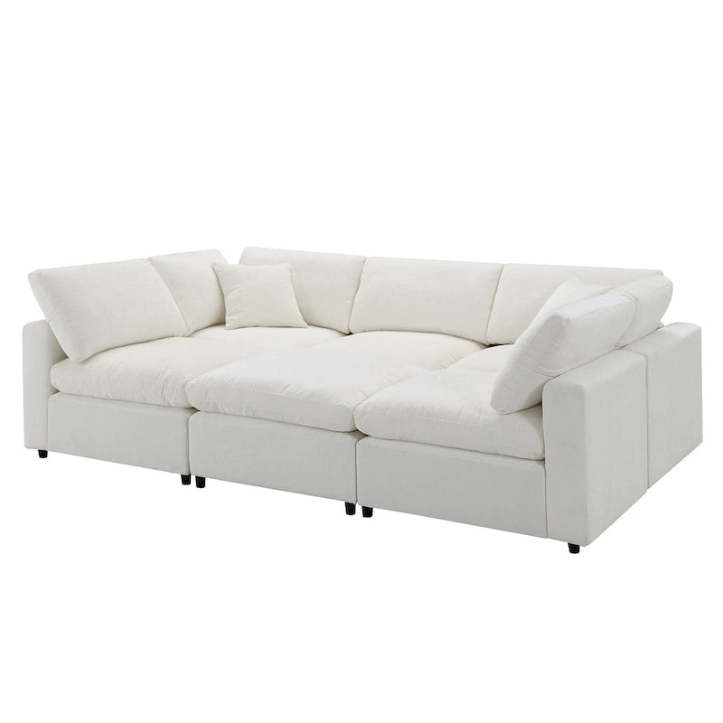 Canapé-lit modulaire d'angle en chenille
