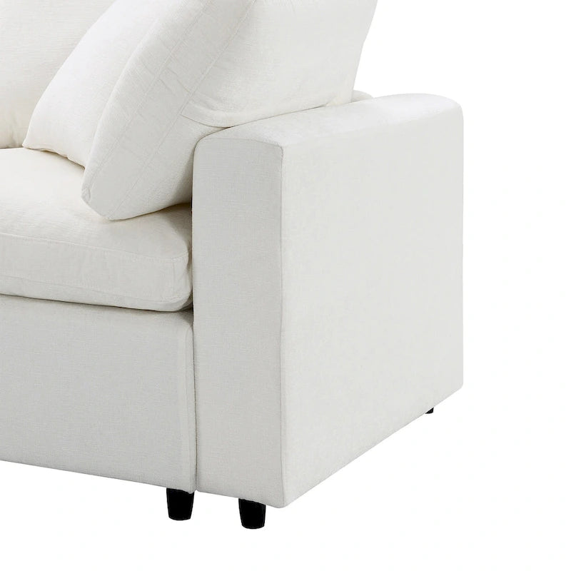 Canapé-lit modulaire d'angle en chenille