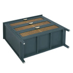 Commode 3 tiroirs en rotin naturel sculpté ajouré