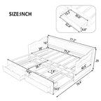 Lit de repos en bois avec lit gigogne