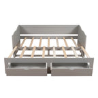 Lit de repos en bois avec lit gigogne