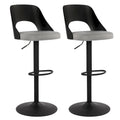 Tabourets de bar pivotants réglables avec assise rembourrée en tissu