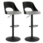 Tabourets de bar pivotants réglables avec assise rembourrée en tissu