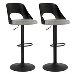Tabourets de bar pivotants réglables avec assise rembourrée en tissu