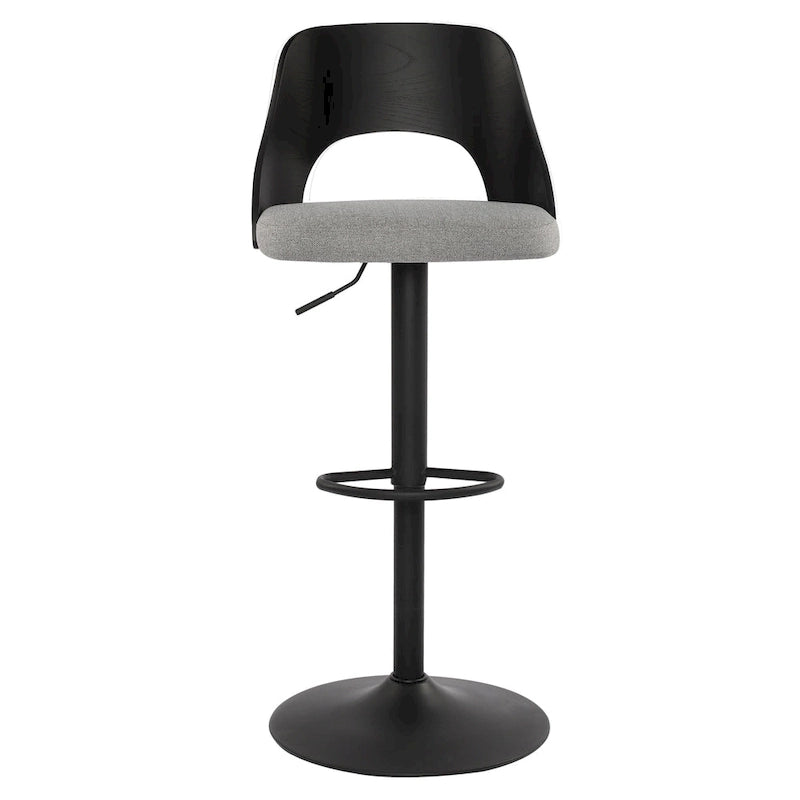 Tabourets de bar pivotants réglables avec assise rembourrée en tissu