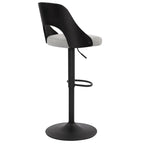 Tabourets de bar pivotants réglables avec assise rembourrée en tissu