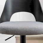Tabourets de bar pivotants réglables avec assise rembourrée en tissu