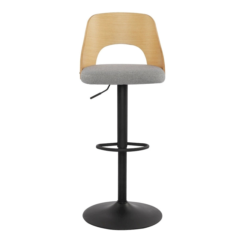 Tabourets de bar pivotants réglables avec assise rembourrée en tissu