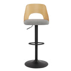 Tabourets de bar pivotants réglables avec assise rembourrée en tissu