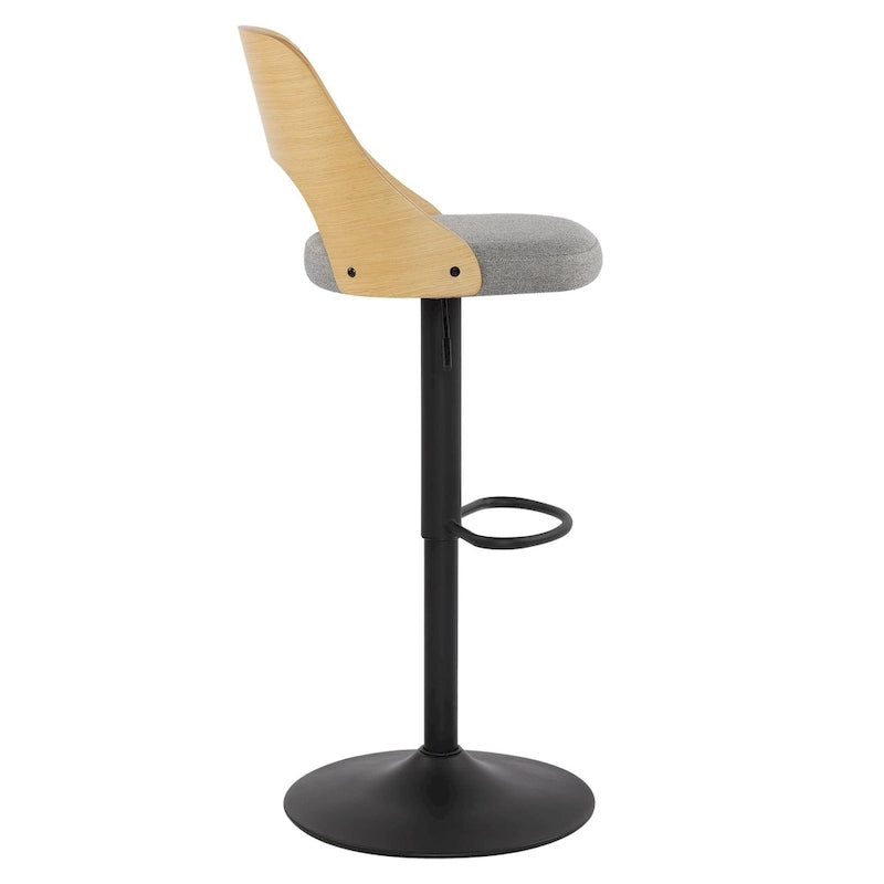 Tabourets de bar pivotants réglables avec assise rembourrée en tissu