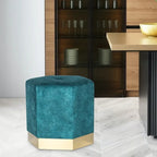 Tabouret de Maquillage Pouf Hexagonal Repose-pieds Rembourré